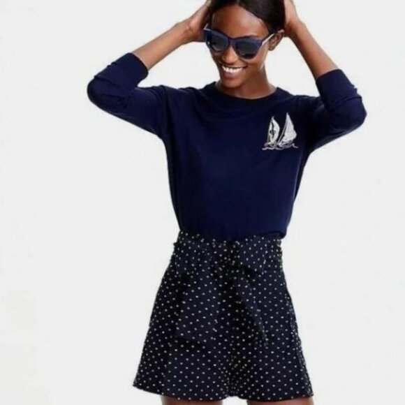 J. Crew Sweaters - NWT J.Crew Tippi Sailboat Embroidered Navy Merino Sweater! $85! Sz L!